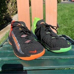 Nike Lebron XVIII Low Black/Bright Crimson CW2760-009 Grade-School